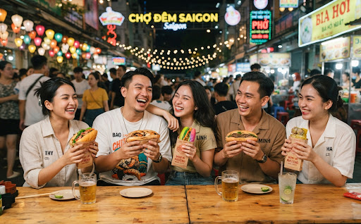Lễ hội ẩm thực đường phố Sài Gòn: Giới trẻ đổ xô “săn” món bánh mì cầu vồng gây bão mạng xã hội
