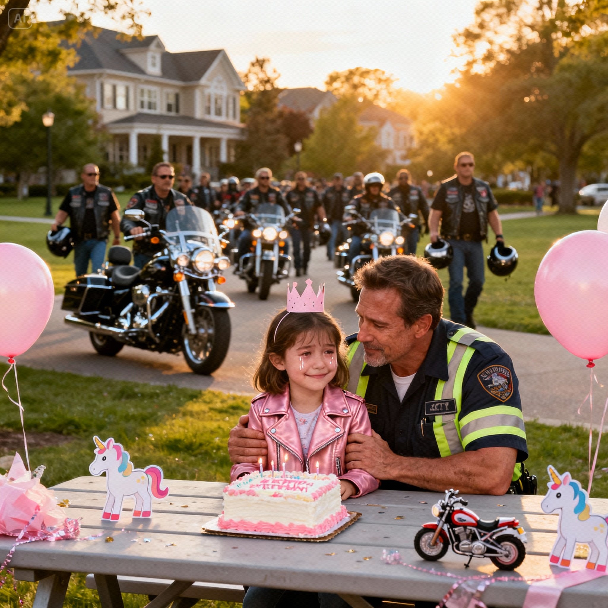 (nk)Cumpleaños vacío, setenta y tres motos y una niña de seis años que hizo llorar a todo un barrio