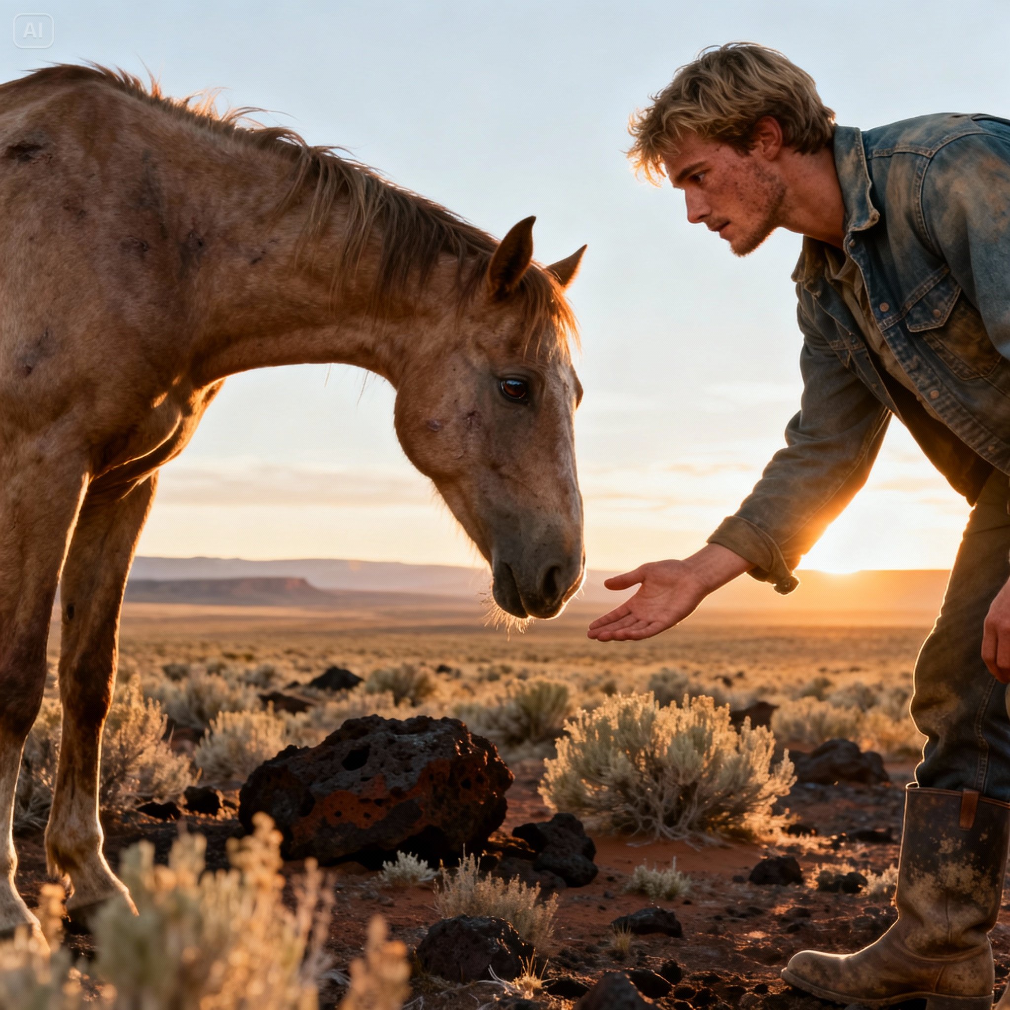(nk)Ranchero pagó 25 $ por terreno desértico «inútil» – un caballo hambriento apareció y lo cambió todo.