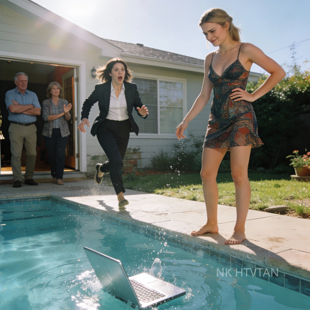 Me negué a prestarle a mi hermana 20.000 dólares, así que tiró mi portátil a la piscina, sonrió y dijo: «Uy, se me resbaló la mano». ¿Y mis padres? «Fue solo un accidente».